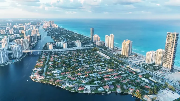 Miami real estate and arial view