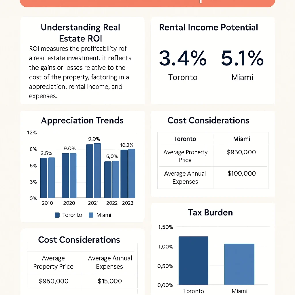 Toronto to Miami real estate ROI comparison