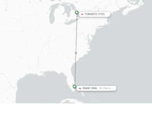 Toronto to Miami flight distance