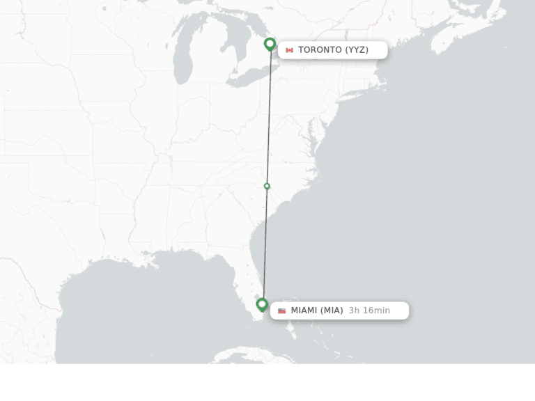 Toronto to Miami flight distance