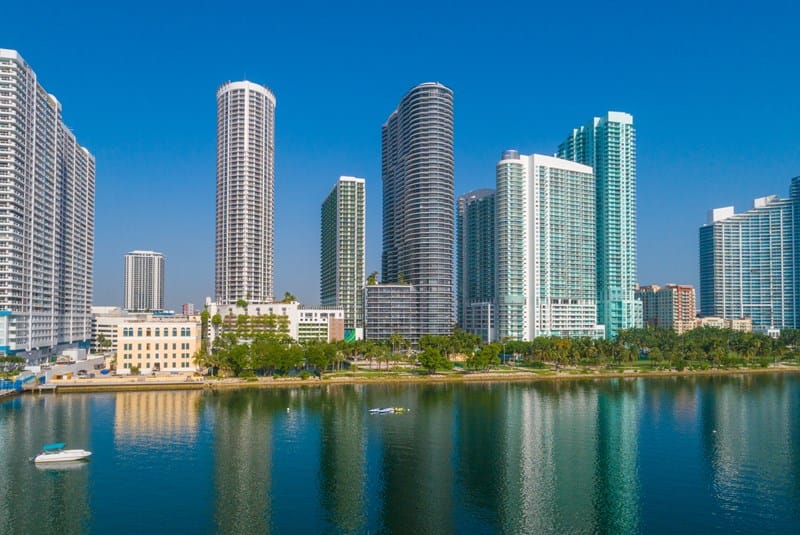 Edgewater skyline on Biscayne Bay