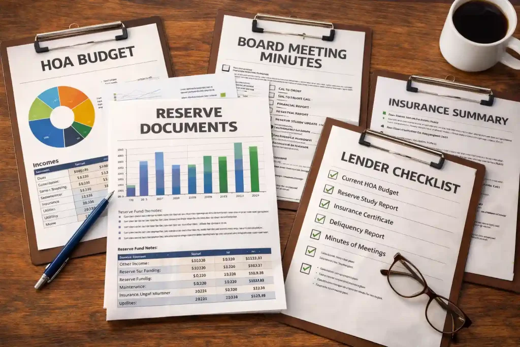 Florida condo due diligence documents for financing review