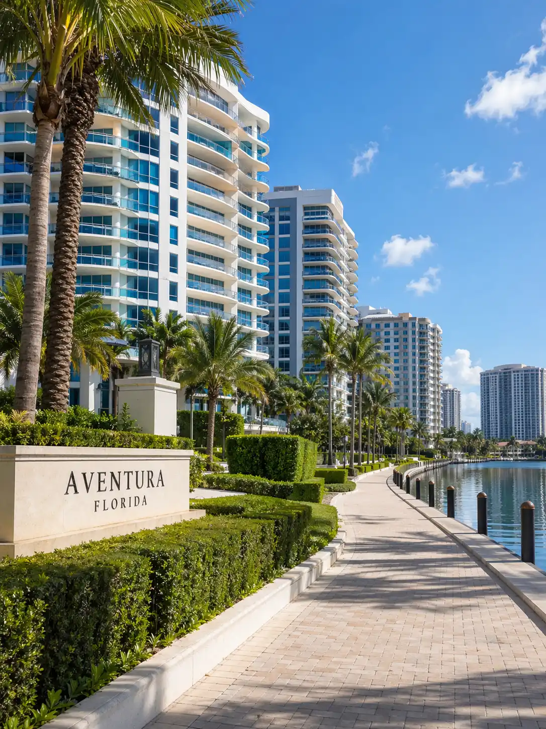 Aventura real estate waterfront condos and skyline