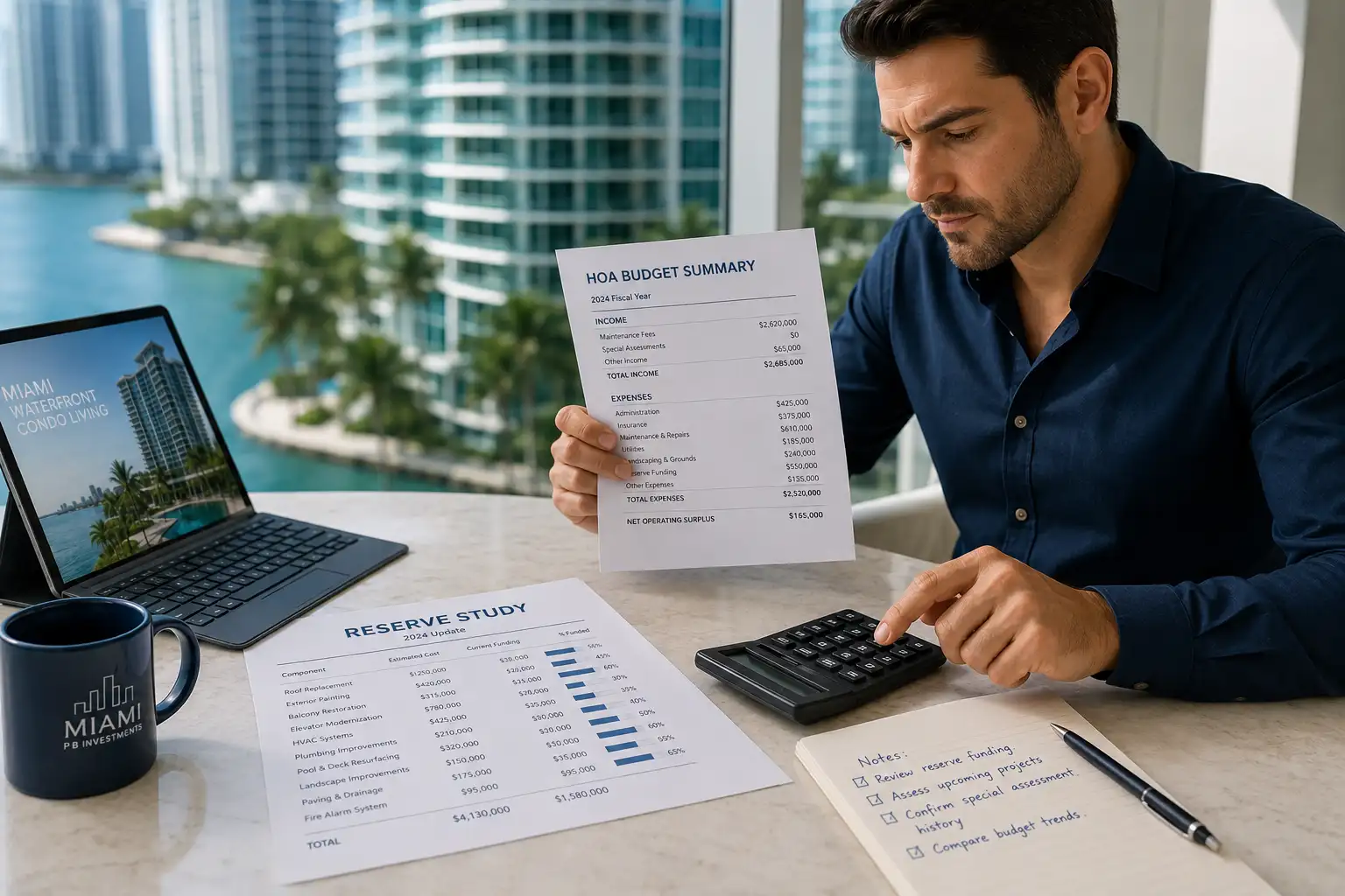 Miami condo reserves and HOA budget review before closing