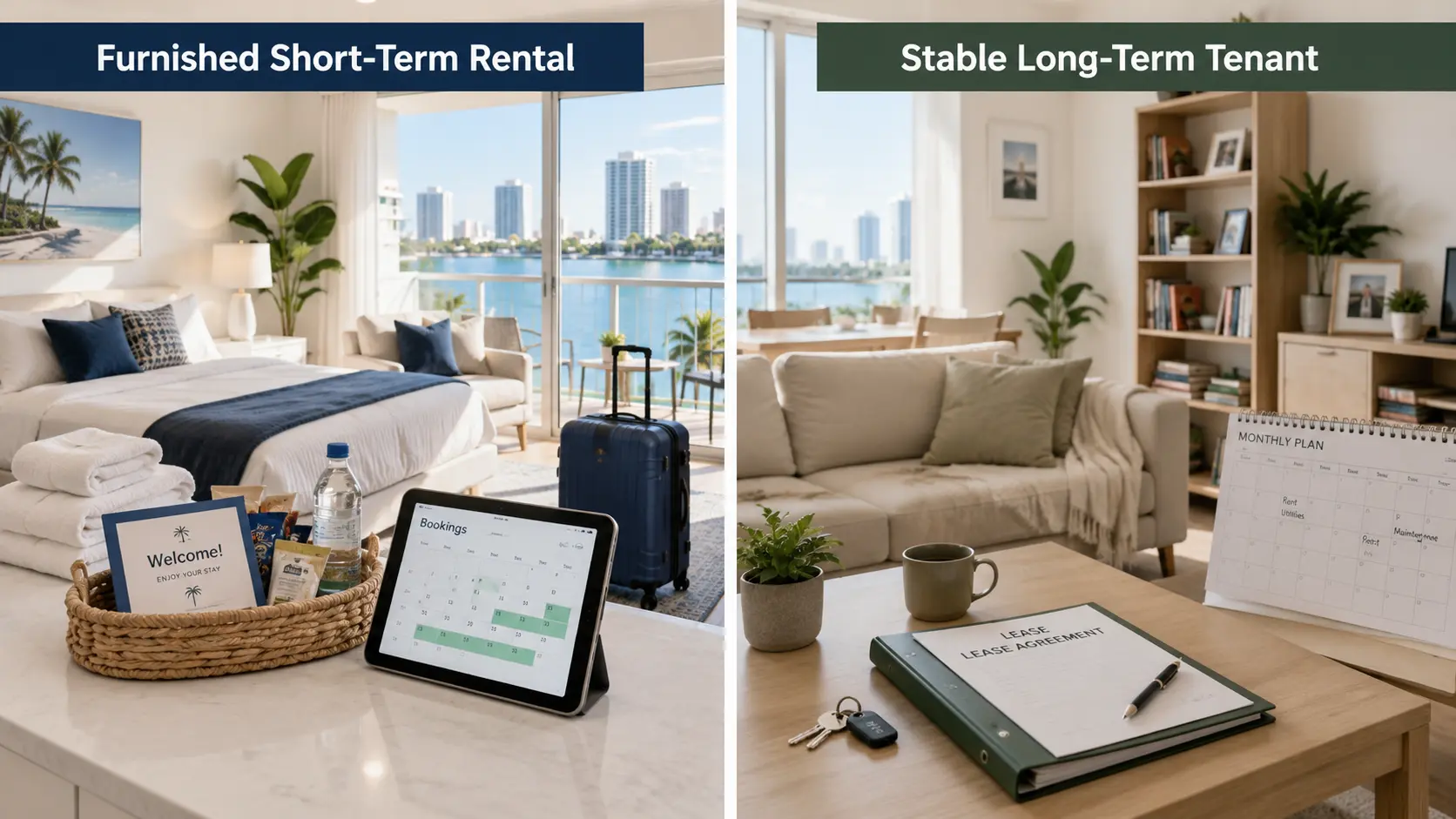 Miami short term rental vs long term rental cash flow