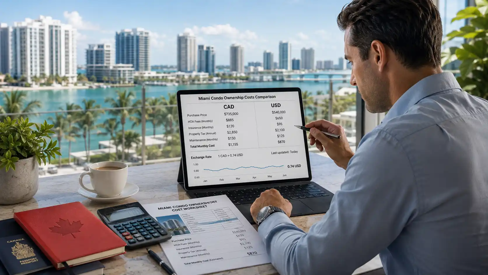 Canadian buyers reviewing Miami condo reserve costs