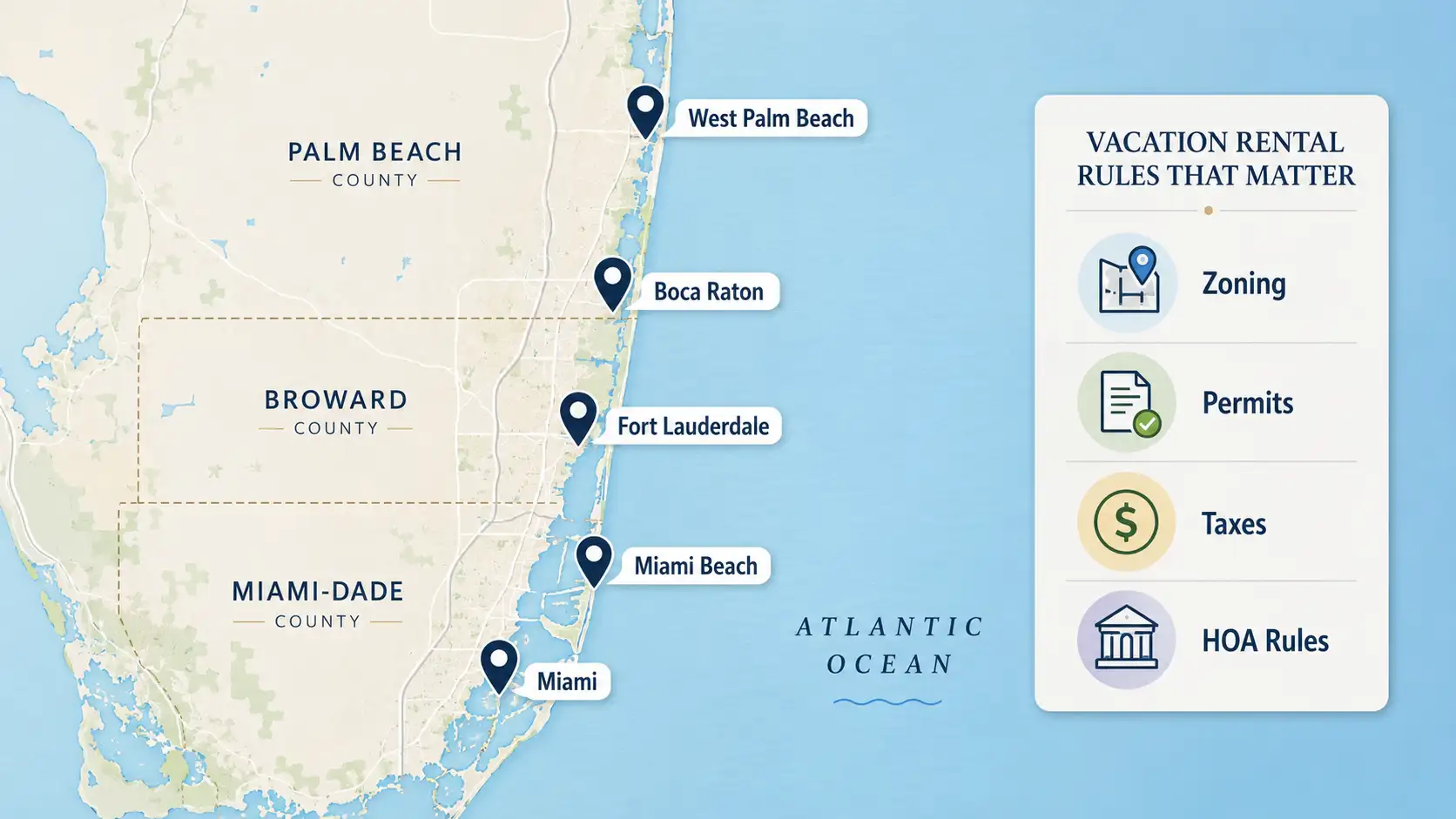 South Florida vacation rental rules by city and county