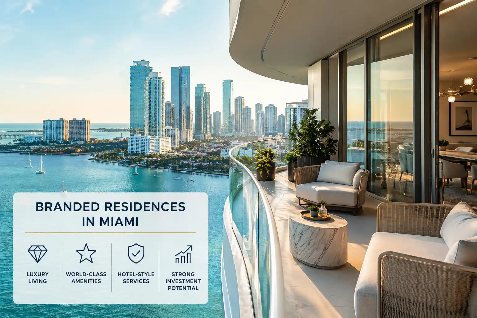 Luxury branded condo lobby and concierge service in Miami