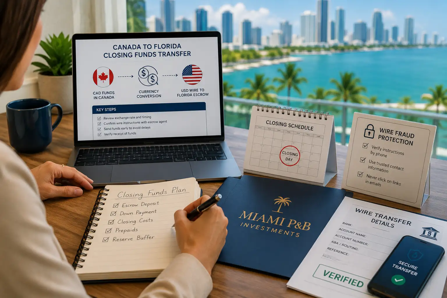 Canadian buyer planning a CAD-to-USD transfer for Florida closing funds.