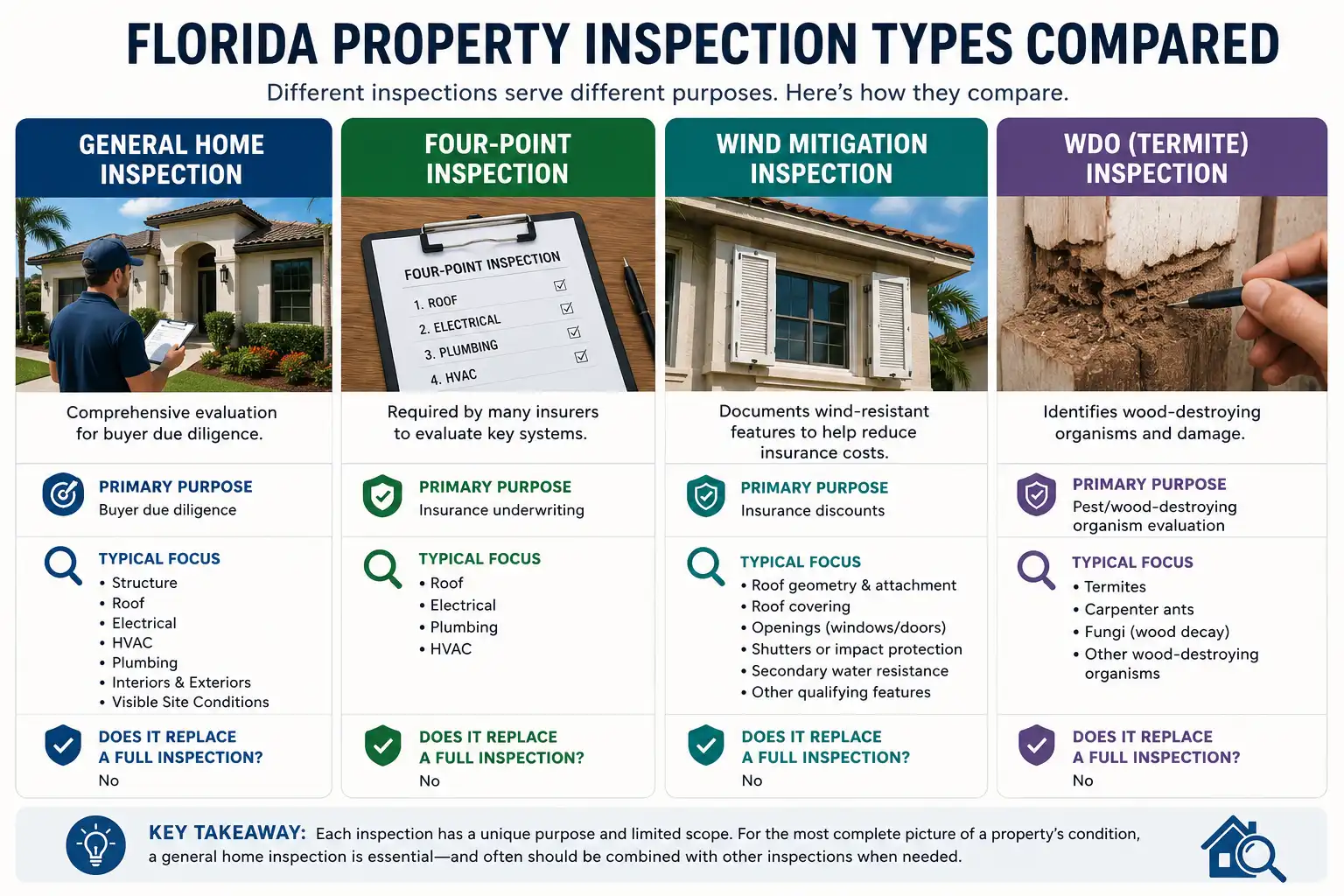 WDO and termite inspection during Florida home purchase