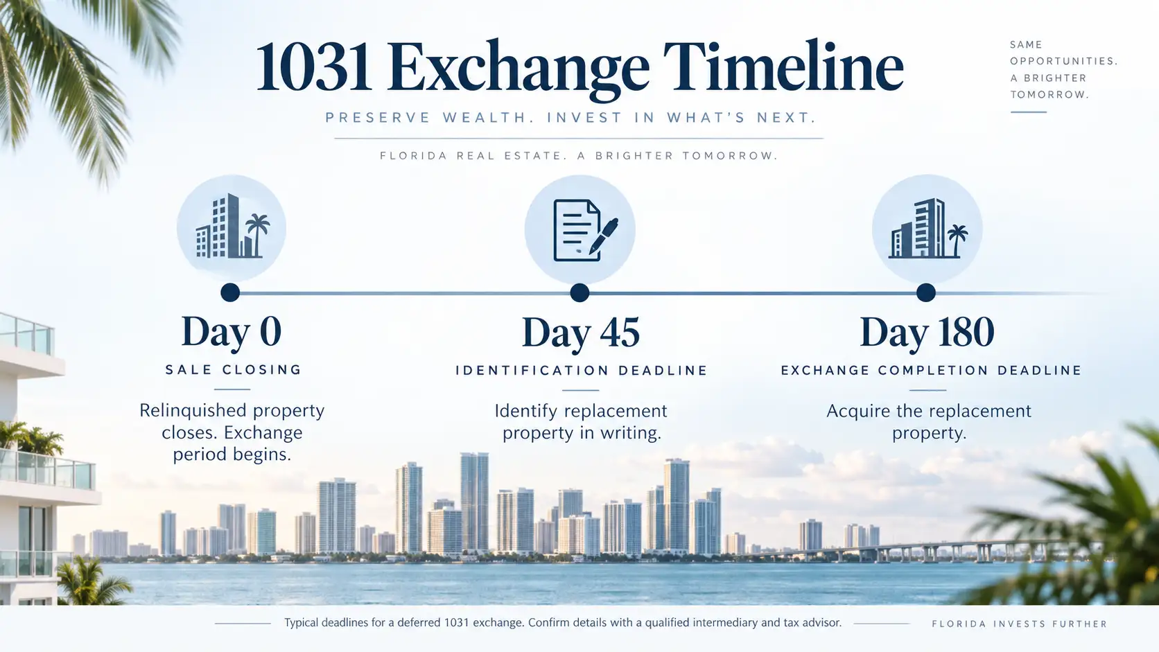 45-day and 180-day timeline for a Florida like-kind exchange