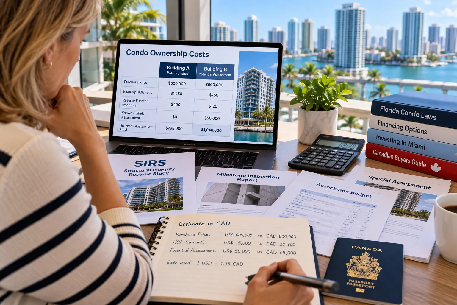 Miami condo SIRS reserve funding and special assessment costs